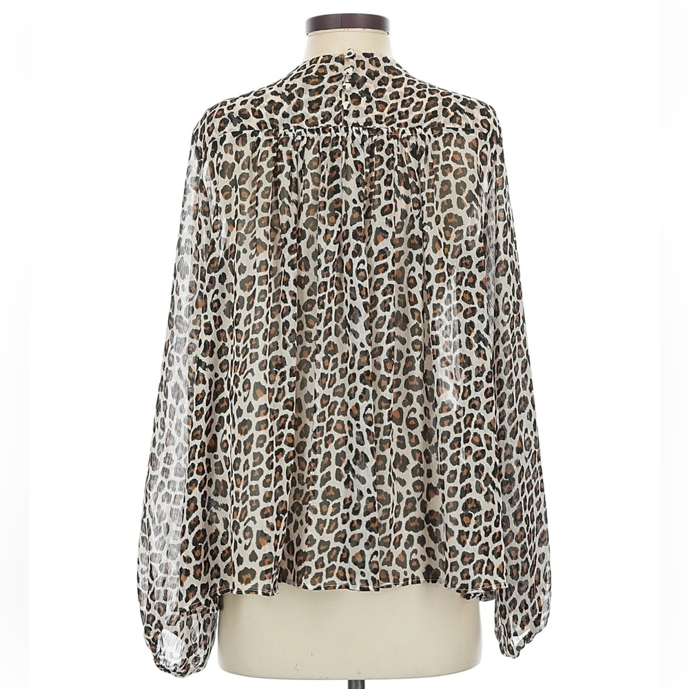 Maeve by Anthropologie Sheer Leopard Blouse - Picture 2 of 6